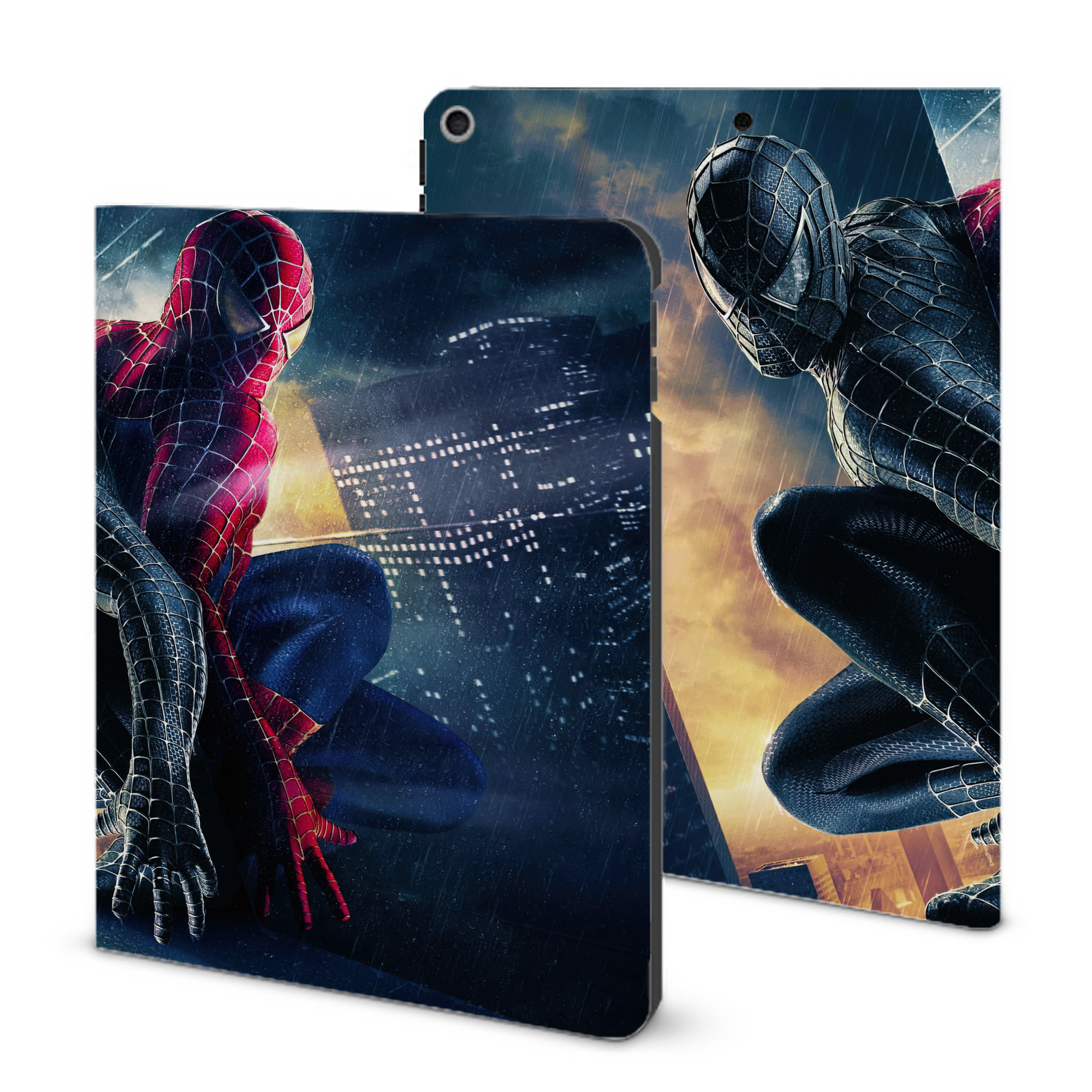 （画像用） Spider Man スパイダーマン IPad ケース ブック型 PUレザー TPU 耐衝撃 軽量 薄型 ペン収納なし 全面保護 IPad 各モデル対応